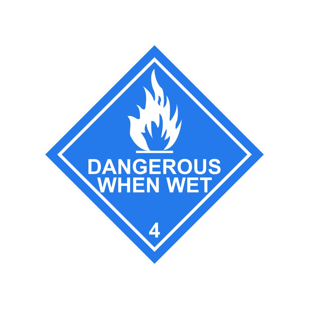 Class 4 Dangerous When Wet 4.3 Label – Gobo Trade Ltd.